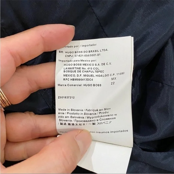 BOSS-Hugo Boss fundamental Wool navy suit blazer